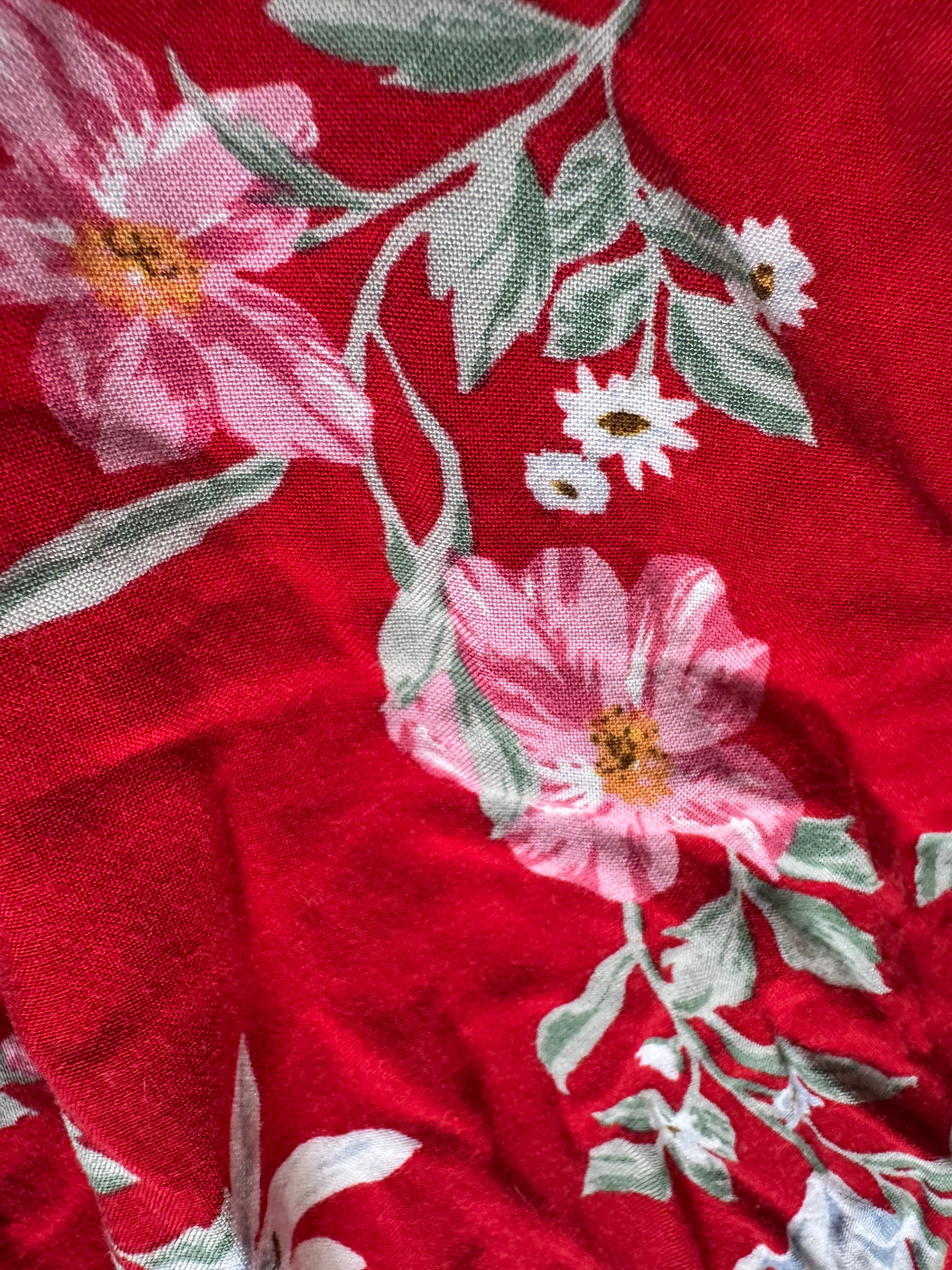 Red Divided Floral shorts - 2